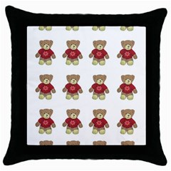 Bear Plush Toys Teddy Bear Throw Pillow Case (black) by Amaryn4rt