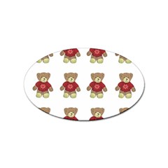 Bear Plush Toys Teddy Bear Sticker Oval (100 Pack) by Amaryn4rt