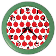 Christmas Baubles Bauble Holidays Color Wall Clock by Amaryn4rt