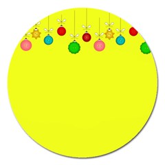 Christmas,bowls,garland,decoration Magnet 5  (round) by Amaryn4rt