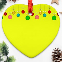 Christmas,bowls,garland,decoration Heart Ornament (two Sides) by Amaryn4rt