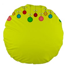 Christmas,bowls,garland,decoration Large 18  Premium Round Cushions by Amaryn4rt