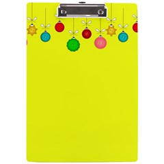 Christmas,bowls,garland,decoration A4 Acrylic Clipboard by Amaryn4rt