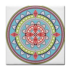 Drawing Mandala Art Tile Coaster by Amaryn4rt