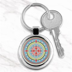 Drawing Mandala Art Key Chain (round) by Amaryn4rt