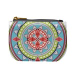 Drawing Mandala Art Mini Coin Purse Front