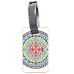 Drawing Mandala Art Luggage Tag (two Sides) by Amaryn4rt