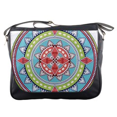 Drawing Mandala Art Messenger Bag by Amaryn4rt