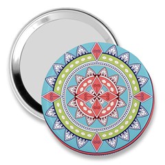 Drawing Mandala Art 3  Handbag Mirrors by Amaryn4rt