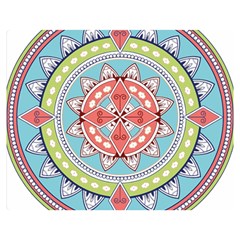 Drawing Mandala Art Two Sides Premium Plush Fleece Blanket (medium) by Amaryn4rt