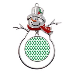 Christmas,tree,tree,holidays Metal Snowman Ornament by Amaryn4rt