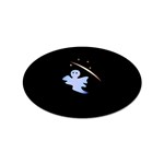 Ghost Night Night Sky Small Sweet Sticker (Oval) Front