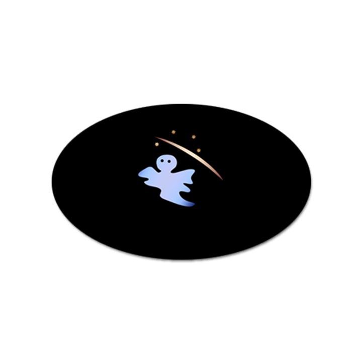 Ghost Night Night Sky Small Sweet Sticker (Oval)