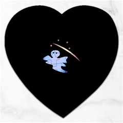 Ghost Night Night Sky Small Sweet Jigsaw Puzzle (heart) by Amaryn4rt