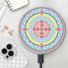 Drawing Mandala Art Wireless Fast Charger(white) by Amaryn4rt