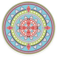 Drawing Mandala Art Round Trivet by Amaryn4rt