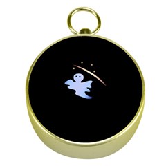 Ghost Night Night Sky Small Sweet Gold Compasses by Amaryn4rt