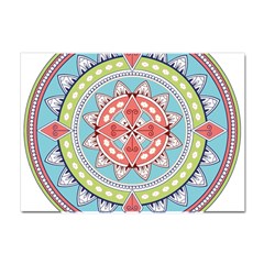 Drawing Mandala Art Crystal Sticker (a4) by Amaryn4rt