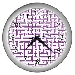 Maze Lost Confusing Puzzle Wall Clock (silver) by Amaryn4rt