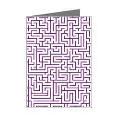 Maze Lost Confusing Puzzle Mini Greeting Card by Amaryn4rt