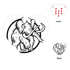 Mammoth Elephant Strong Playing Cards Single Design (heart) by Amaryn4rt