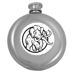 Mammoth Elephant Strong Round Hip Flask (5 Oz) by Amaryn4rt