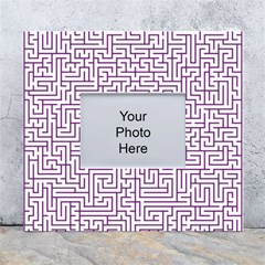 Maze Lost Confusing Puzzle White Wall Photo Frame 5  X 7  by Amaryn4rt