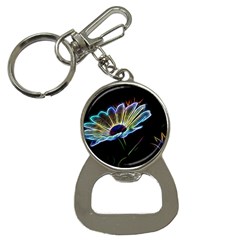 Flower Pattern Design Abstract Background Bottle Opener Key Chain