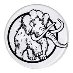 Mammoth Elephant Strong Round Glass Fridge Magnet (4 Pack) by Amaryn4rt