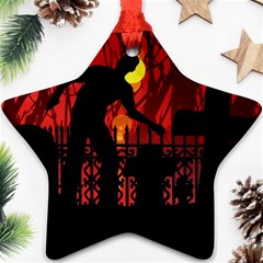 Horror Zombie Ghosts Creepy Ornament (star) by Amaryn4rt