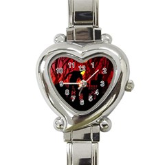 Horror Zombie Ghosts Creepy Heart Italian Charm Watch by Amaryn4rt