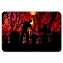 Horror Zombie Ghosts Creepy Large Doormat by Amaryn4rt