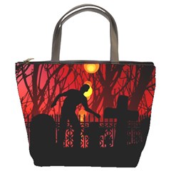 Horror Zombie Ghosts Creepy Bucket Bag