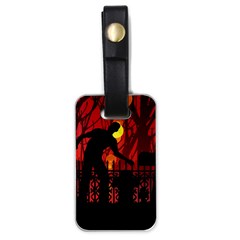 Horror Zombie Ghosts Creepy Luggage Tag (one Side) by Amaryn4rt