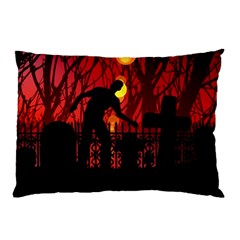 Horror Zombie Ghosts Creepy Pillow Case (two Sides) by Amaryn4rt