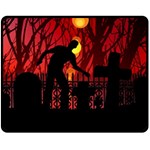 Horror Zombie Ghosts Creepy Two Sides Fleece Blanket (Medium) 58.8 x47.4  Blanket Front