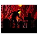 Horror Zombie Ghosts Creepy Two Sides Premium Plush Fleece Blanket (Medium) 60 x50  Blanket Front