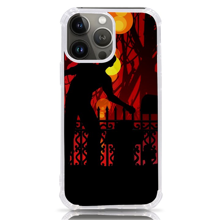 Horror Zombie Ghosts Creepy iPhone 13 Pro Max TPU UV Print Case