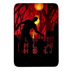 Horror Zombie Ghosts Creepy Rectangular Glass Fridge Magnet (4 Pack) by Amaryn4rt