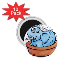 Elephant Bad Shower 1 75  Magnets (10 Pack)  by Amaryn4rt