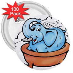 Elephant Bad Shower 3  Buttons (100 Pack) 