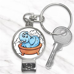 Elephant Bad Shower Nail Clippers Key Chain by Amaryn4rt