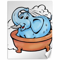 Elephant Bad Shower Canvas 12  X 16  by Amaryn4rt