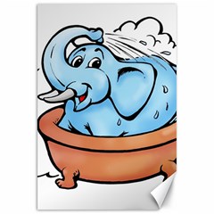 Elephant Bad Shower Canvas 20  X 30  by Amaryn4rt