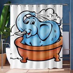 Elephant Bad Shower Shower Curtain 60  X 72  (medium)  by Amaryn4rt