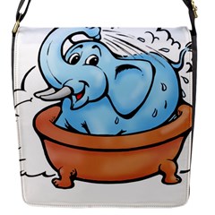 Elephant Bad Shower Flap Closure Messenger Bag (s) by Amaryn4rt