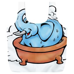 Elephant Bad Shower Full Print Recycle Bag (xxxl) by Amaryn4rt