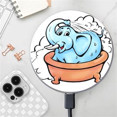 Elephant Bad Shower Wireless Fast Charger(white) by Amaryn4rt