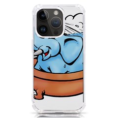 Elephant Bad Shower Iphone 14 Pro Tpu Uv Print Case by Amaryn4rt