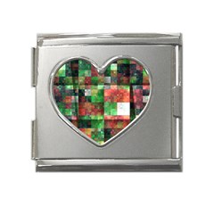 Paper Background Color Graphics Mega Link Heart Italian Charm (18mm)